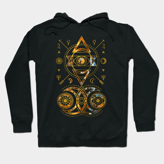 Mystical Sacred Geometry Ornament Hoodie by Nartissima